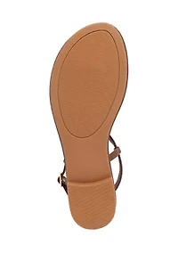 Gems Ankle Strap Thong Sandals
