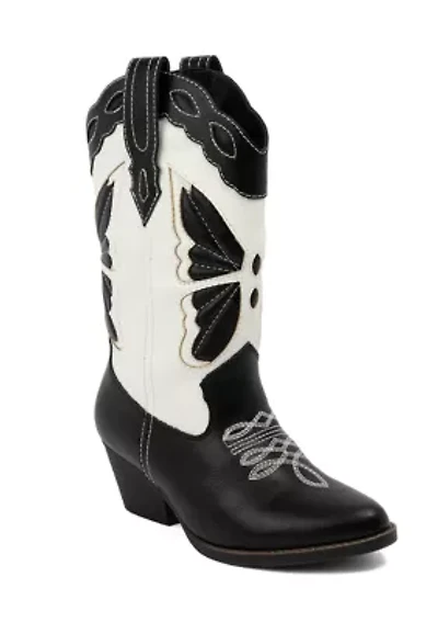 Teddy Butterfly Western Boots