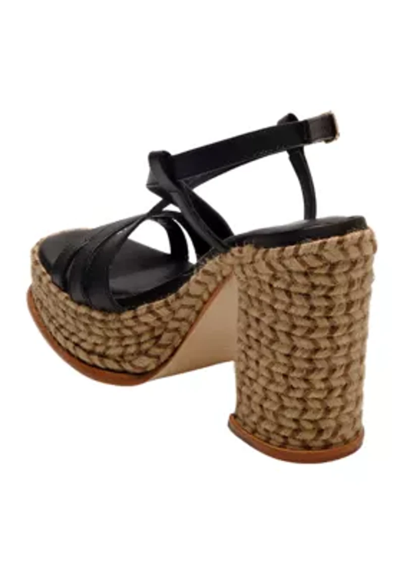 Fahn Jute Platform Sandals