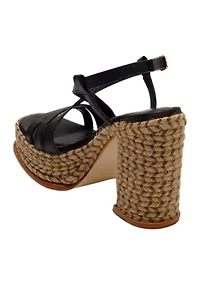 Fahn Jute Platform Sandals