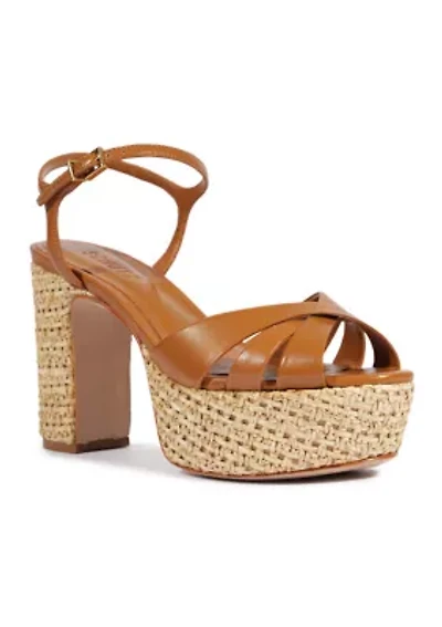 Keefa Rafia Platform Sandals