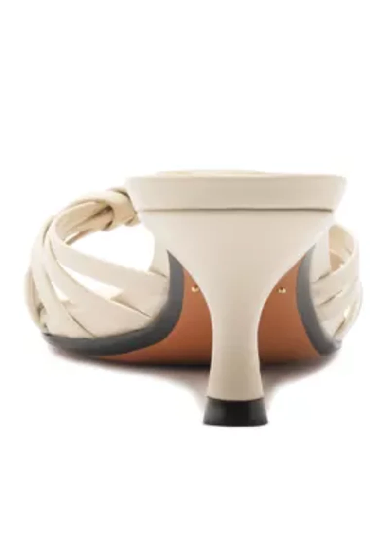 Tara Mule Mid Heel Sandals