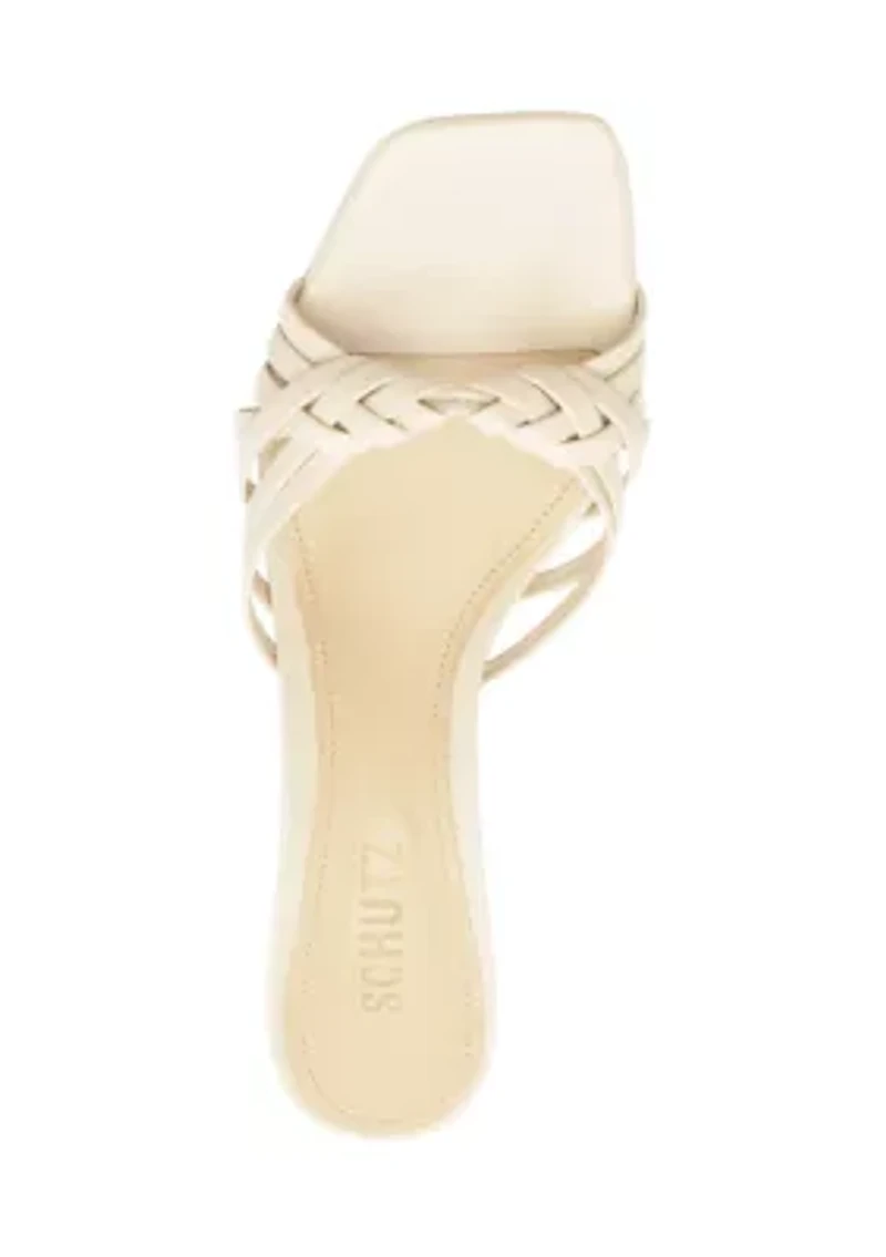 Tara Mule Mid Heel Sandals