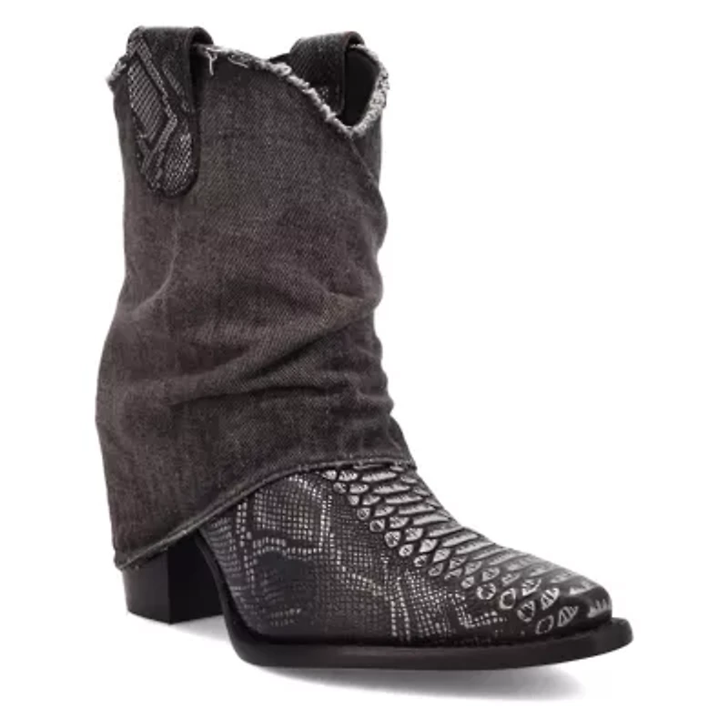 Denim Dream Leather Bootie
