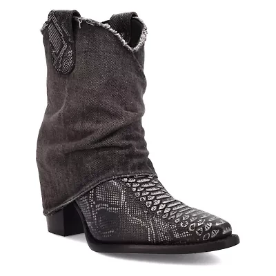 Denim Dream Leather Bootie