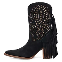Star Power Suede Leather Bootie