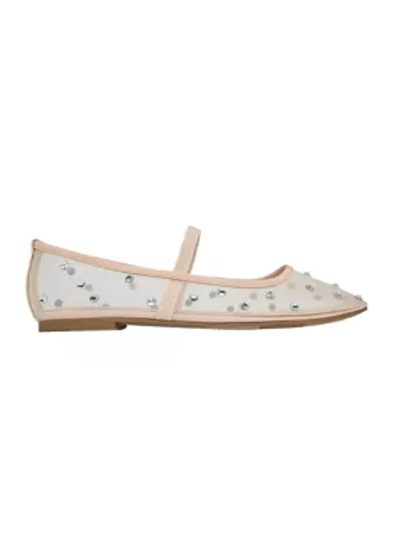 Sienna Mesh Phinestone Flats