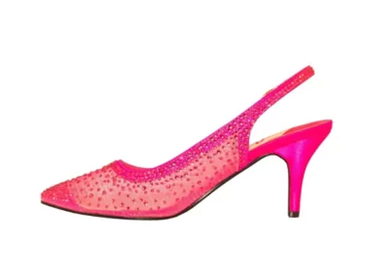 Lola, Rhinestone Mesh Dressy Sling Back