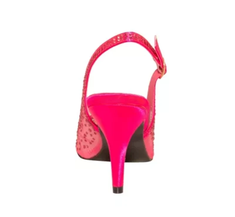 Lola, Rhinestone Mesh Dressy Sling Back