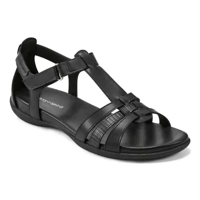Leia Round Toe Strappy Flat Sandals