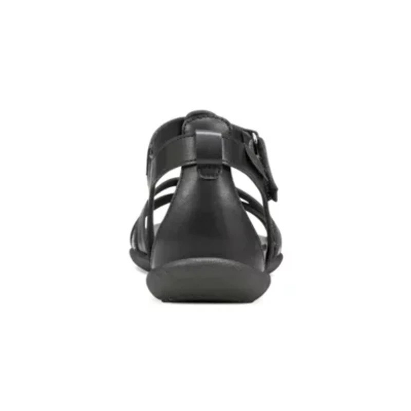 Leia Round Toe Strappy Flat Sandals