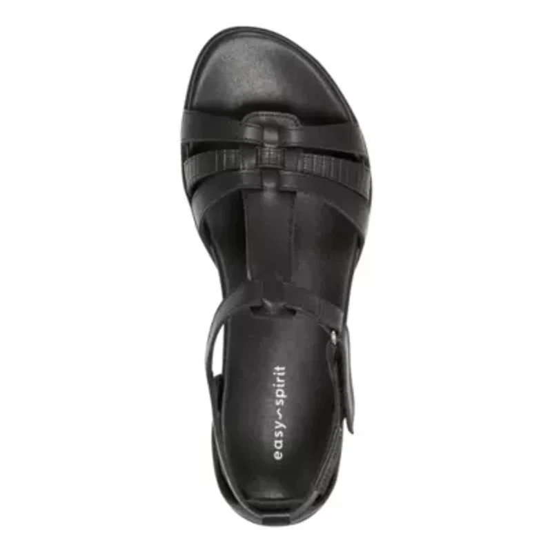 Leia Round Toe Strappy Flat Sandals