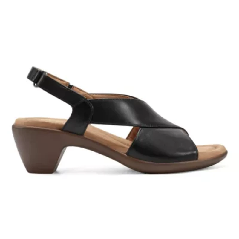 Chantal Open Toe Strappy Block Heel Sandals