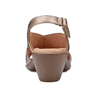 Chantal Open Toe Strappy Block Heel Sandals