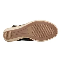 Ariane Open Toe Slingback Wedge Sandals