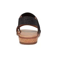 Lana Open Toe Slingback Flat Casual Sandals