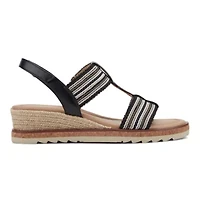 Selene Strappy Low Wedge Slingback Sandals