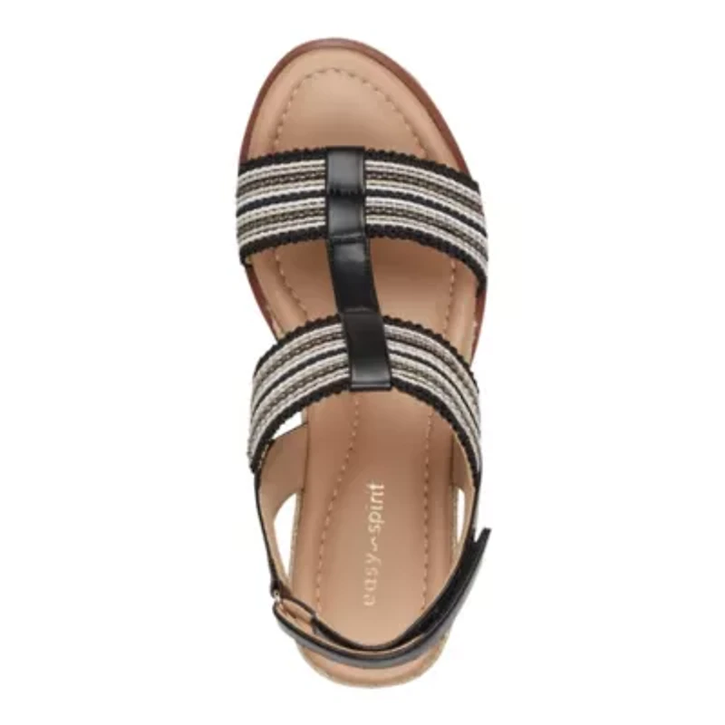 Selene Strappy Low Wedge Slingback Sandals