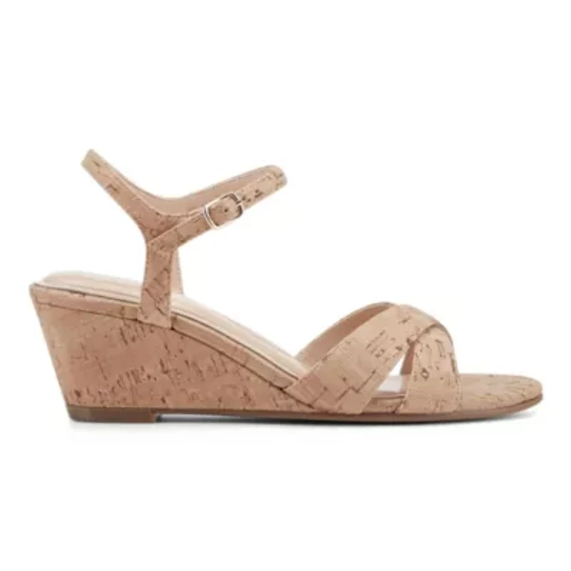 Noya Round Toe Dress Wedge Sandals