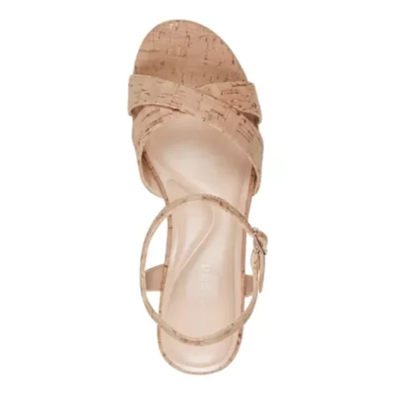 Noya Round Toe Dress Wedge Sandals