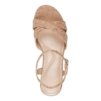 Noya Round Toe Dress Wedge Sandals