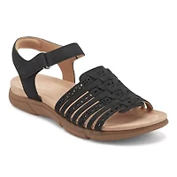 Mandie Round Toe Casual Strappy Flat Sandals