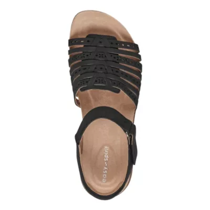 Mandie Round Toe Casual Strappy Flat Sandals