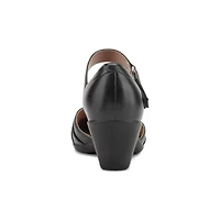 Carlota Block Heel Ankle Strap Dress Pumps