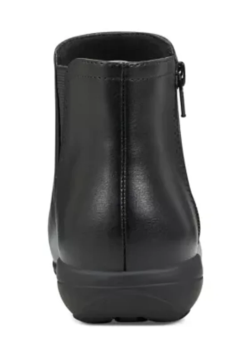 Alice Round Toe Casual Flat Booties