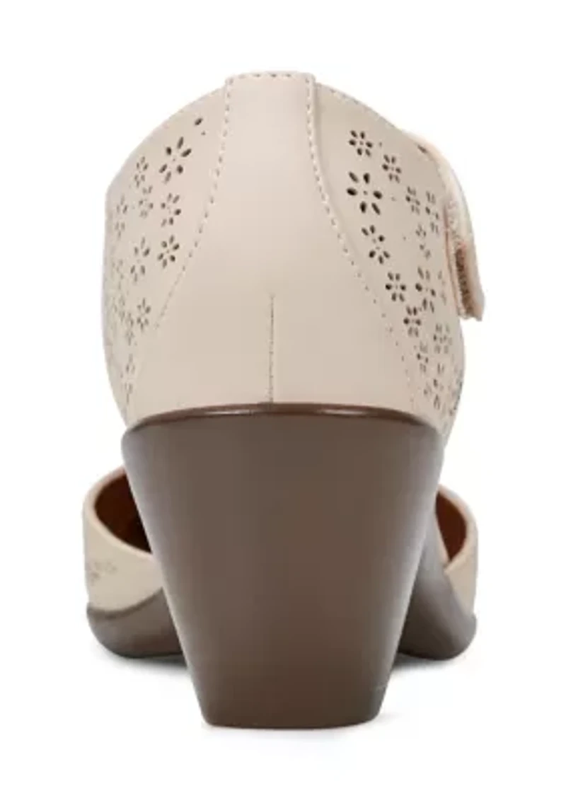 Caty Round Toe Dress Cone Heel Pumps