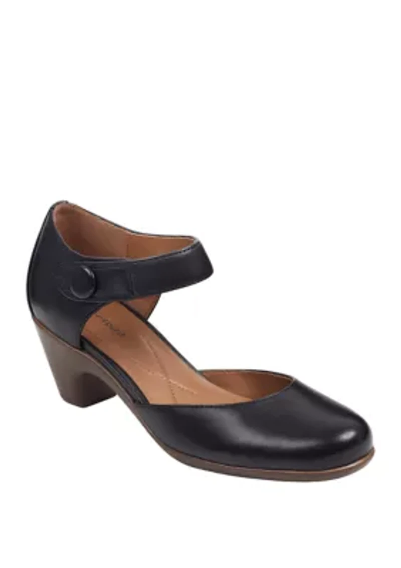 Clarice Mary Jane Block Heel Dress Pumps