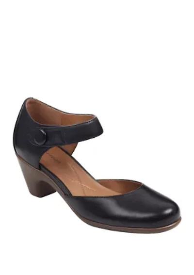 Clarice Mary Jane Block Heel Dress Pumps
