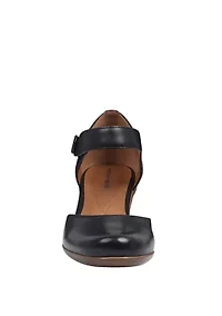 Clarice Mary Jane Block Heel Dress Pumps