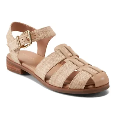 Gretty Round Toe Strappy Flat Sandals