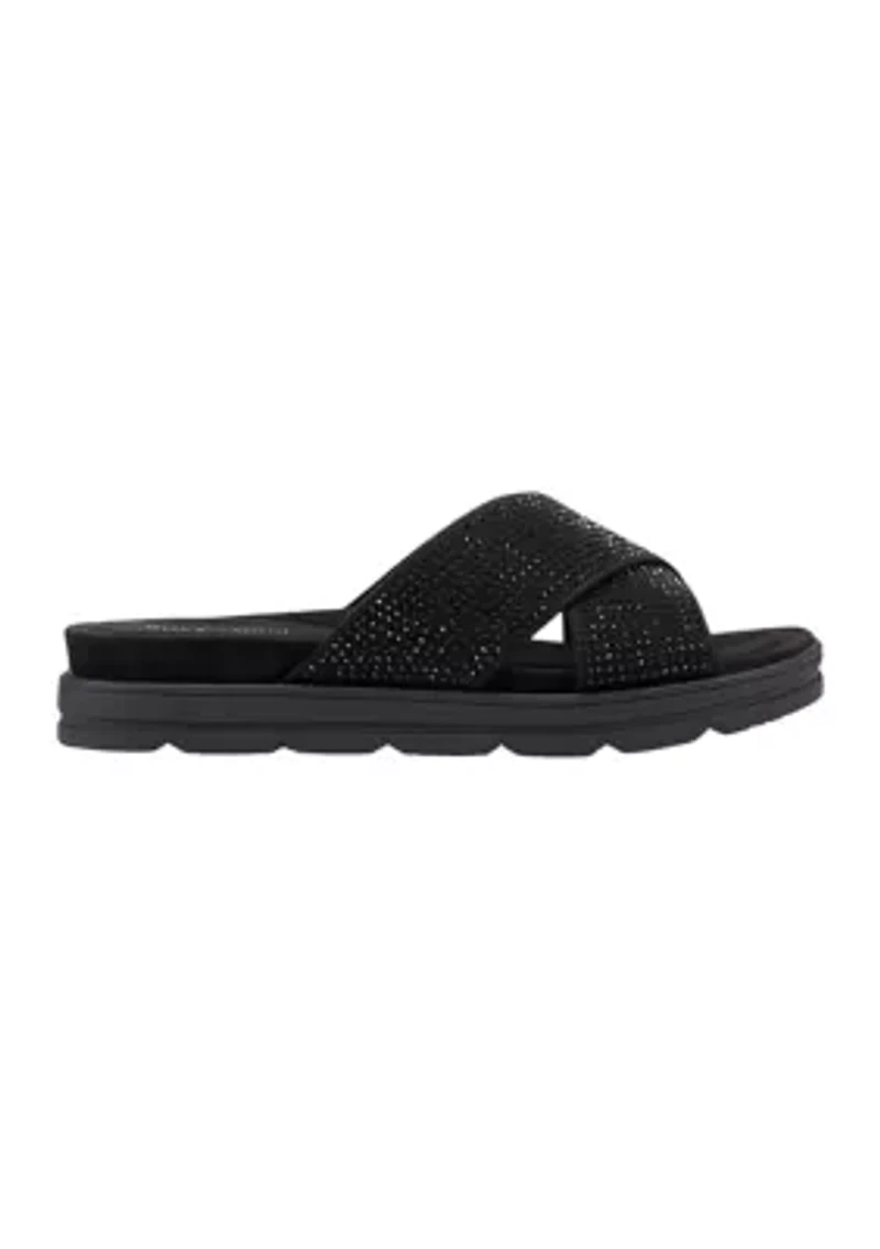 Stacy Casual Slip On Round Toe Sandals