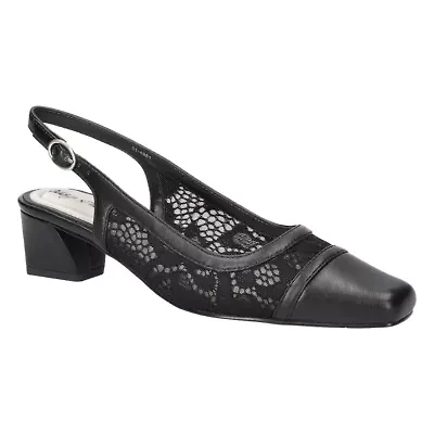 Fortune Square Toe Slingback Pumps