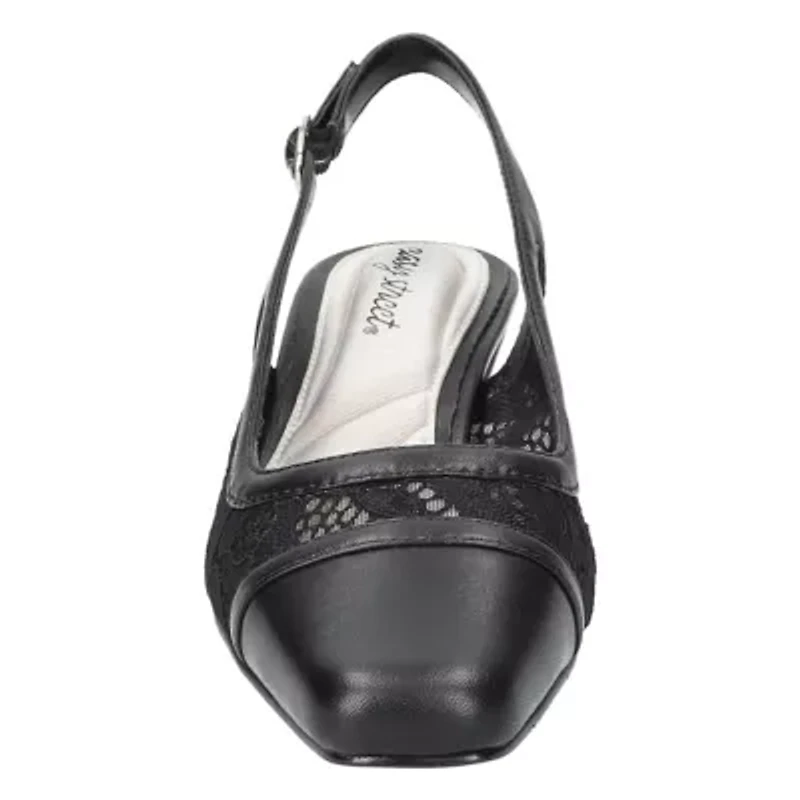 Fortune Square Toe Slingback Pumps