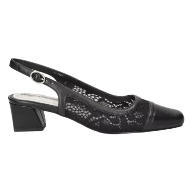 Fortune Square Toe Slingback Pumps