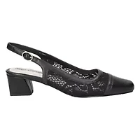 Fortune Square Toe Slingback Pumps