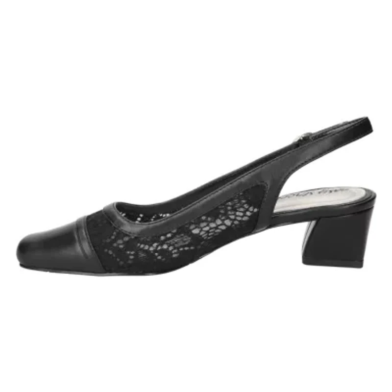 Fortune Square Toe Slingback Pumps