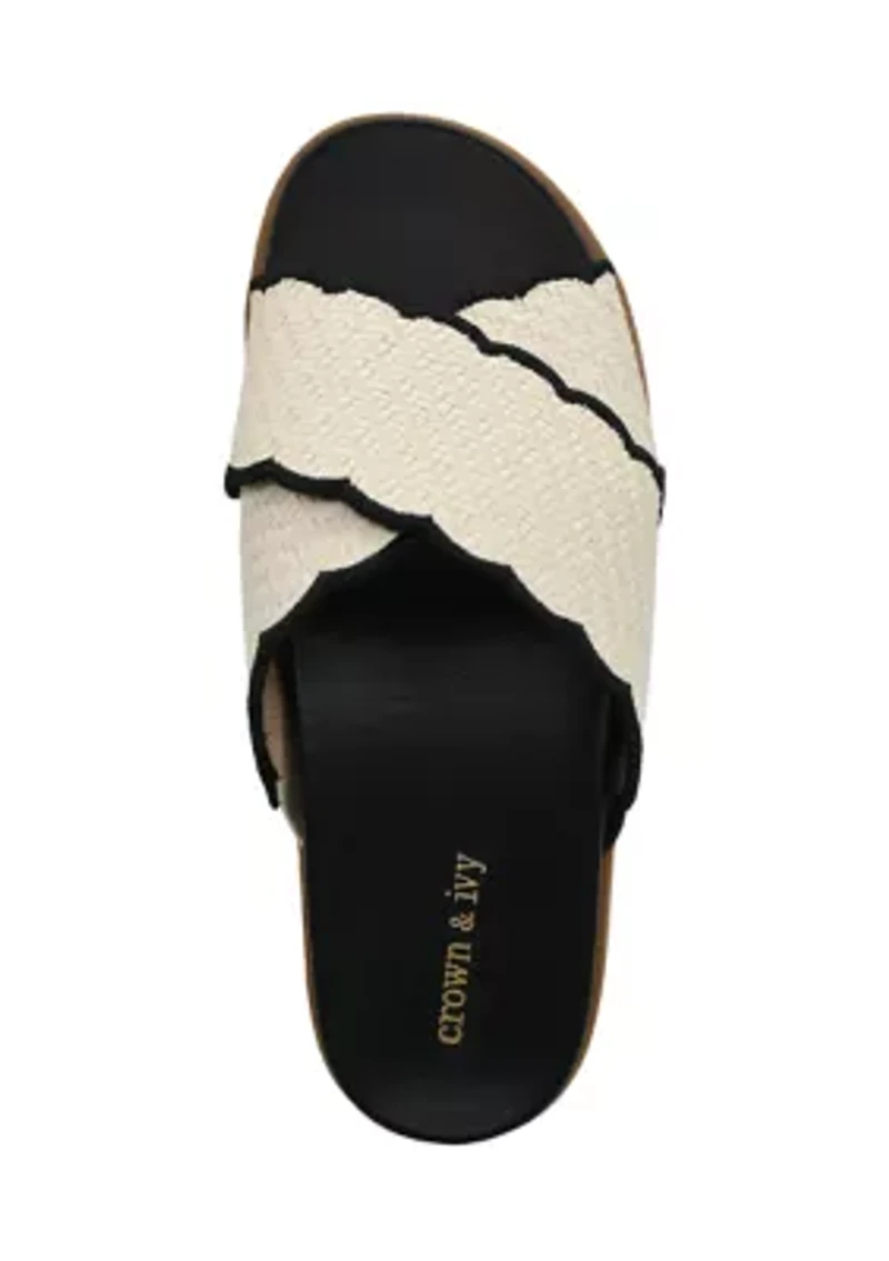 Clara Scalloped Footbed Sandals
