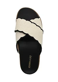 Clara Scalloped Footbed Sandals