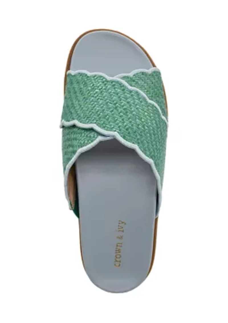 Clara Scalloped Footbed Sandals