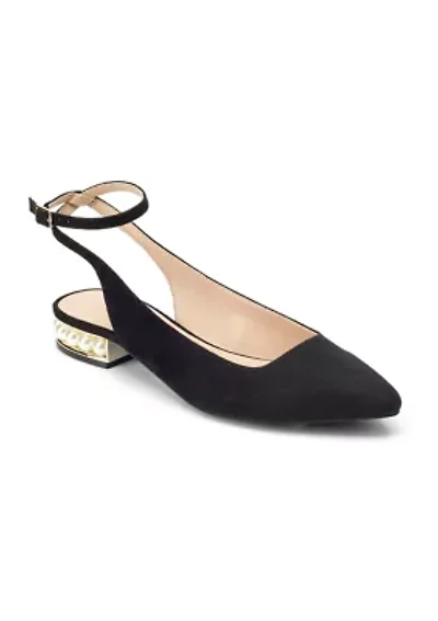 Eleanor Pearl Heel Sling Backs