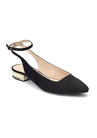 Eleanor Pearl Heel Sling Backs