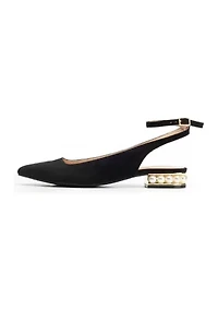 Eleanor Pearl Heel Sling Backs