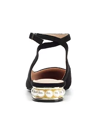 Eleanor Pearl Heel Sling Backs