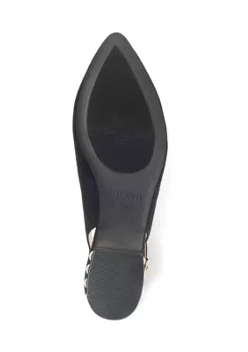 Eleanor Pearl Heel Sling Backs