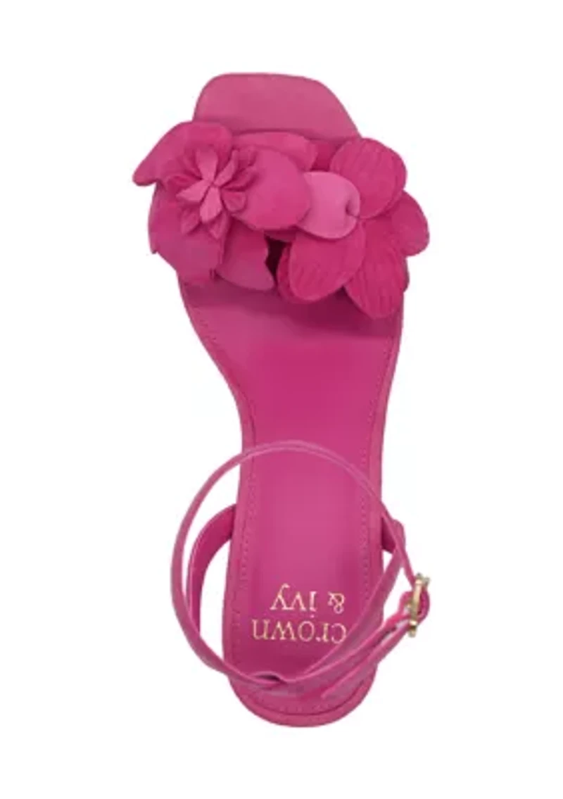 Larissa Flower Heeled Sandals