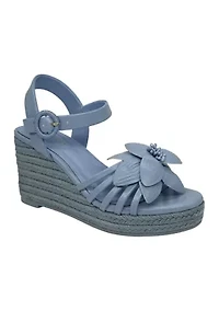 Riley Floral Wedge Sandals